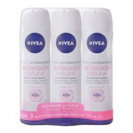 Beierdorf Antitranspirante en Aerosol Nivea Aclarado Natural 3P/150M - ZK-DespensayMas-Beierdorf