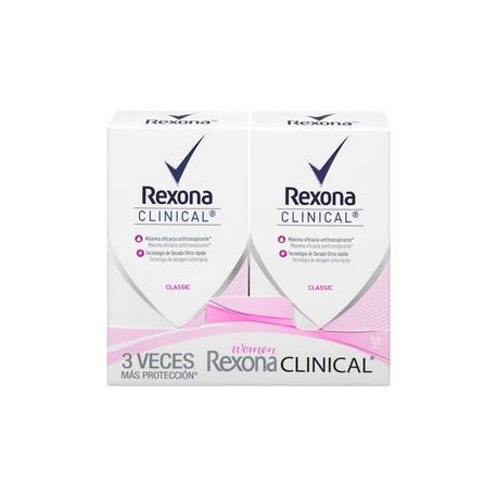 Unilever Antitranspirante en Crema Rexona Clinical para Mujer 2P/48G - ZK-DespensayMas-Unilever