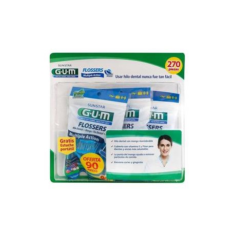 Gum Hilo Dental Gum Flossers con Mango 270P - ZK-DespensayMas-Gum