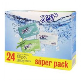 Unilever Jabón en Barra Zest Aqua, Pepino y Neutro 24P/150G  - ZK-DespensayMas-Unilever