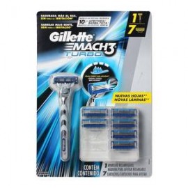 Procter & Gamble Máquina para Afeitar Gillette Mach3 Turbo 7P - ZK-DespensayMas-Procter & Gamble