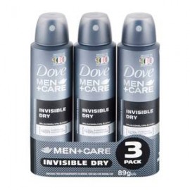 Unilever Antitranspirante en Aerosol Dove Men+Care Invisible Dry 3P/89G - ZK-DespensayMas-Unilever