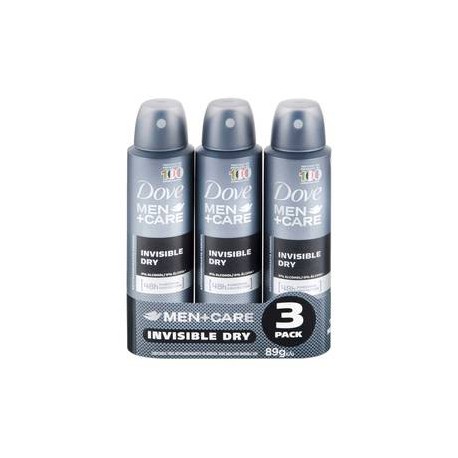 Unilever Antitranspirante en Aerosol Dove Men+Care Invisible Dry 3P/89G - ZK-DespensayMas-Unilever