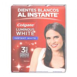 Colgate Palmolive Crema Dental Anticaries Colgate Instant White con Flúor 3P/125M - ZK-DespensayMas-Colgate Palmolive