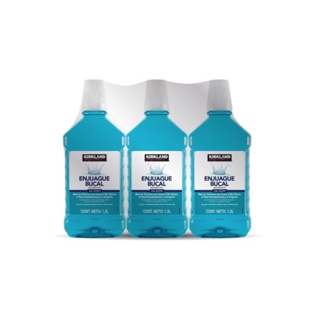 Kirkland Kirkland Signature, enjuague bucal sabor menta 3P/1.5L - KOZ-DespensayMas-Kirkland