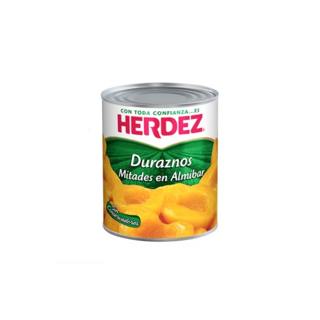 Herdez Caja Duraznos en Almibar en Mitades 800G/12P-DespensayMas-Herdez