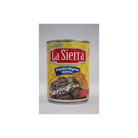 Sabormex Caja Frijol Negro Refrito La Sierra 580G/12P-DespensayMas-Sabormex