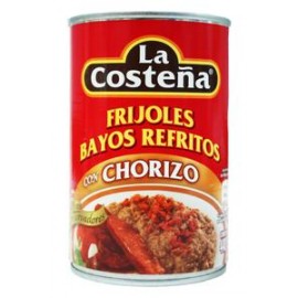 La Costeña Caja Frijol Bayo Refrito con Chorizo 440G/12P-DespensayMas-La Costeña