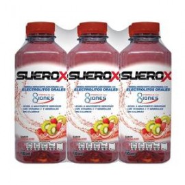 Suerox Bebida Hidratante Suerox 8 Iones Sabor Fresa Kiwi 6P/630M - ZK-DespensayMas-Suerox