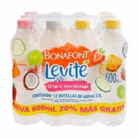 Danone Agua Saborizada Bonafont Levité Surtidos12P/600M - ZK-DespensayMas-Danone