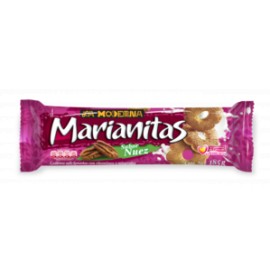 La Moderna Media Caja Galletas Marianitas Nuez 185G/10P-DespensayMas-La Moderna