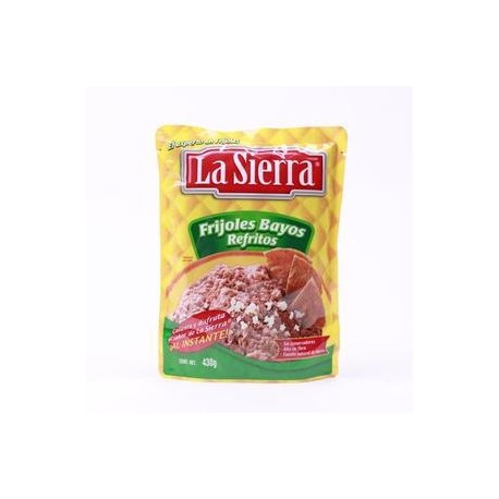 Sabormex Caja Frijol Bayo Refrito Bolsa La Sierra 24P/430G-DespensayMas-Sabormex