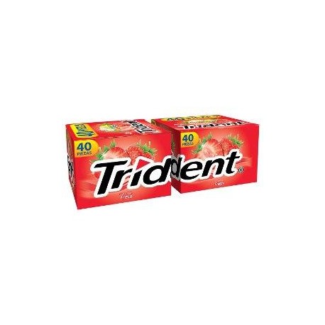 Mondelez Caja Chicle Trident Fresa 4 S 40C/40C-DespensayMas-Mondelez