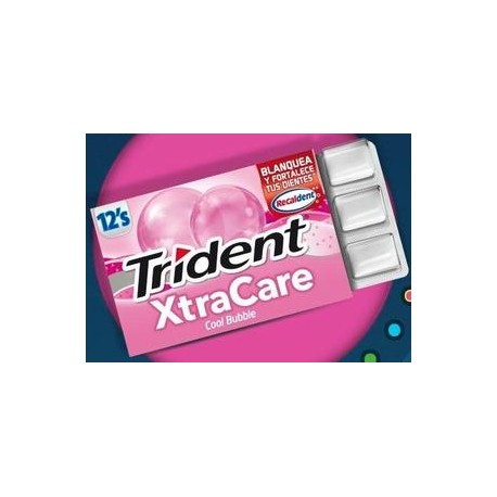 Mondelez Media Caja Chicle Trident Xtracare Cool Bubble 16C/12P-DespensayMas-Mondelez