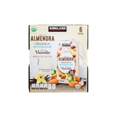 Kirkland Kirkland Signature Bebida de almendra orgánica sabor vainilla 6P/946M - KOZ-DespensayMas-Kirkland