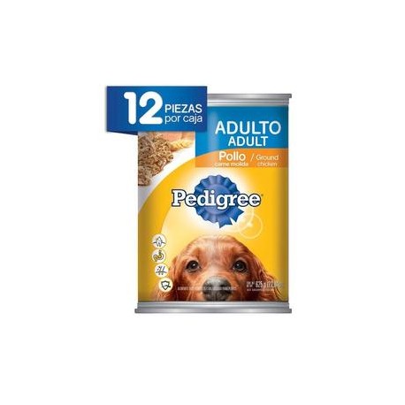 Effem Caja alimento para perro Pedigree molida de res 625G/12P-DespensayMas-Effem