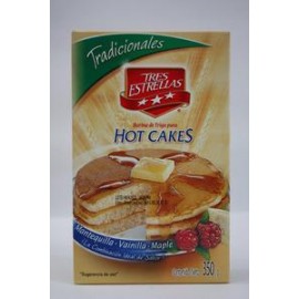 La Moderna Paquete Harina Hot Cakes Tres Estrellas Tradicional 350G/12P-DespensayMas-La Moderna