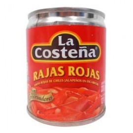 La Costeña Caja Chiles Rajas Rojas La Costeña 220G/24P-DespensayMas-La Costeña