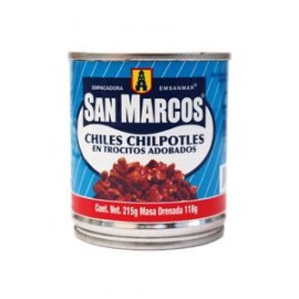 San Marcos Caja chiles chipotles en trozos 215G/24P-DespensayMas-San Marcos