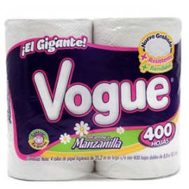 Kimberly Clark Medio Bulto Papel Higiénico Vogue 400H/12P/4R-DespensayMas-Kimberly Clark