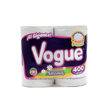 Kimberly Clark Medio Bulto Papel Higiénico Vogue 400H/12P/4R-DespensayMas-Kimberly Clark