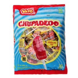 Vero Caja Paleta chupadedo rojo 24B/30P-DespensayMas-Vero