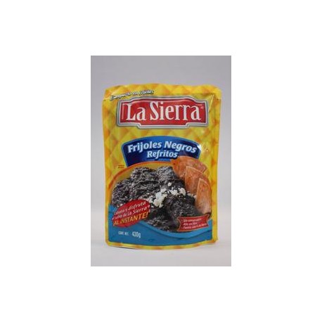 Sabormex Caja Frijol Negro Refrito Bolsa La Sierra 430G/24P-DespensayMas-Sabormex