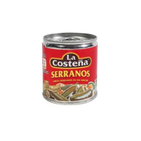 La Costeña Media Caja Chiles Serranos 105G/20P-DespensayMas-La Costeña