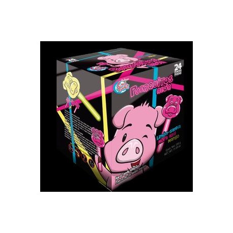 Cool Toons Caja Paleta Puerquito Neon 24C/24P-DespensayMas-Cool Toons