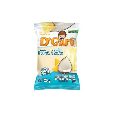 D´Gari Caja Gelatina Piña Coco D´Gari 120G/50P-DespensayMas-D´Gari