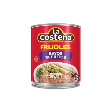 La Costeña Media Caja Frijoles refritos bayos 6P/580G-DespensayMas-La Costeña