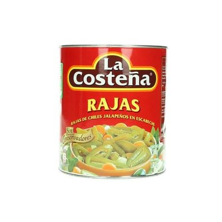 La Costeña Media Caja Chiles Rajas 3.8K/3P-DespensayMas-La Costeña