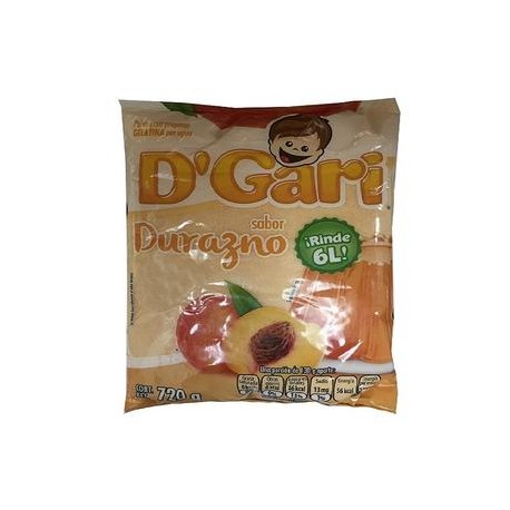 DÂ´Gari Media Caja Gelatina Durazno 720G/5P-DespensayMas-DÂ´Gari