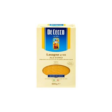 De Cecco Pasta De Cecco Lasagne al Huevo N° 112 500G - ZK-DespensayMas-De Cecco