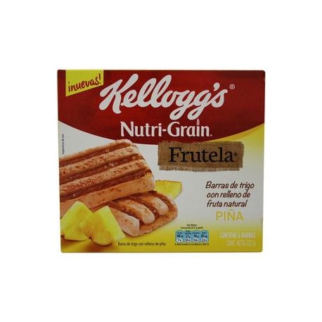 Kelloggs Media Caja Barra Nutri Grain Frutela Piña 222G/6P-DespensayMas-Kelloggs