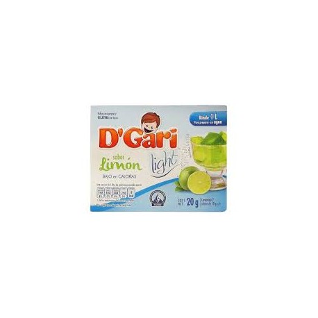 DÂ´Gari Caja Gelatina D'Gari Light Limón 20G/24P-DespensayMas-DÂ´Gari