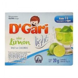 DÂ´Gari Media Caja Gelatina D'Gari Light Limón 20G/12P-DespensayMas-DÂ´Gari