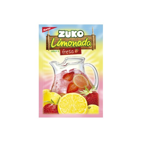 Nutresa Media Caja Polvo para Preparar Bebida Limonada Fresa Zuko 15G/6C/8P-DespensayMas-Nutresa