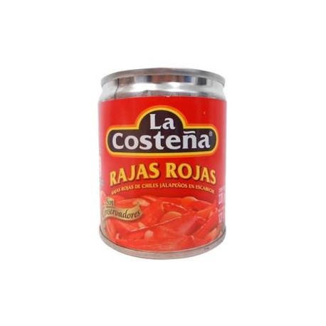 La Costeña Caja Chiles Rajas Rojas La Costeña 220G/24P-DespensayMas-La Costeña