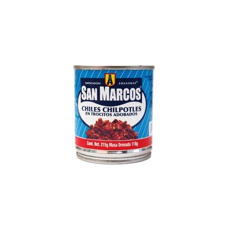 San Marcos Caja chiles chipotles en trozos 215G/24P-DespensayMas-San Marcos