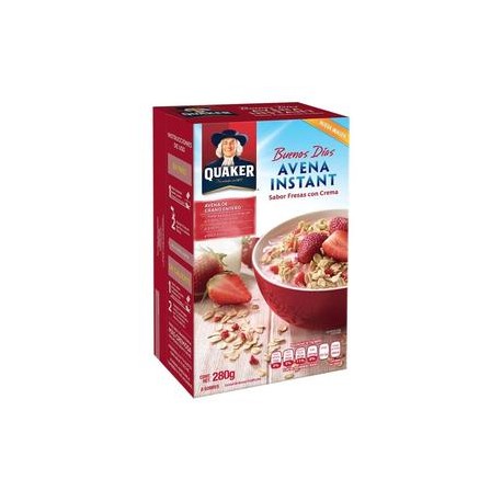 Pepsico Caja avena Quaker Instant fresas con crema 280G/12P-DespensayMas-Pepsico