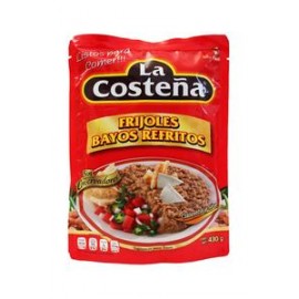 La Costeña Caja Frijol Bayo Refrito Bolsa 430G/12P-DespensayMas-La Costeña