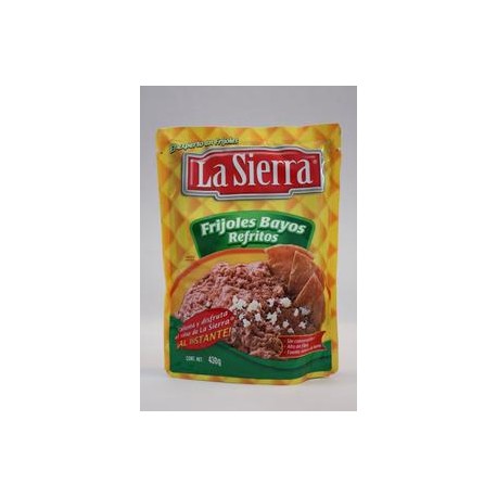 Sabormex Media Caja Frijol Bayo Refrito Bolsa La Sierra 430G/12P-DespensayMas-Sabormex