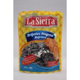 Sabormex Media Caja Frijol Negro Refrito Bolsa La Sierra 430G/12P-DespensayMas-Sabormex