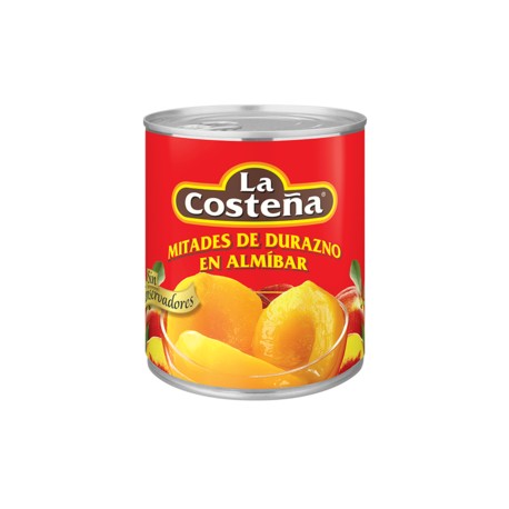 La Costeña Lata Duraznos en Mitades en Almibar 3000G-DespensayMas-La Costeña