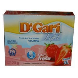 DÂ´Gari Caja Gelatina D'Gari Light Fresa Leche 20G/24P-DespensayMas-DÂ´Gari