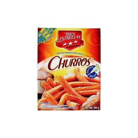 La Moderna Caja harina para churros Tres Estrella 500G/12P-DespensayMas-La Moderna