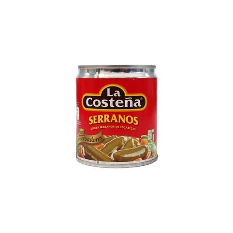 La Costeña Caja Chiles Serranos 220G/24P-DespensayMas-La Costeña