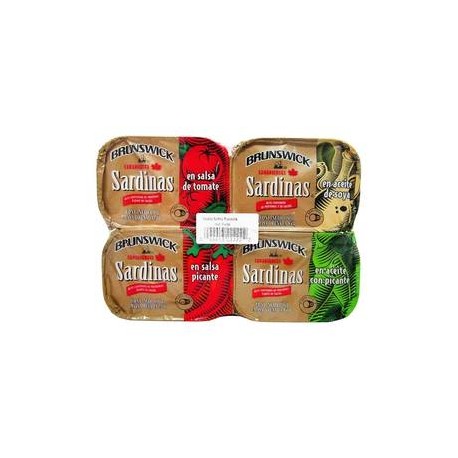 Brunswick Sardinas Brunswick Surtidas 8P/106G - ZK-DespensayMas-Brunswick