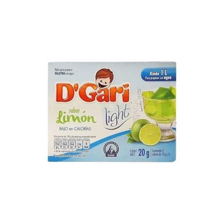 DÂ´Gari Media Caja Gelatina D'Gari Light Limón 20G/12P-DespensayMas-DÂ´Gari